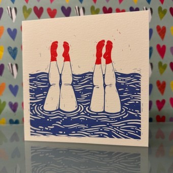 Blank card - Handstands in the Sea